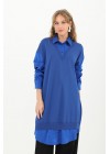 Shirt Detail Tunic Sax Blue