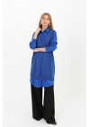 Shirt Detail Tunic Sax Blue