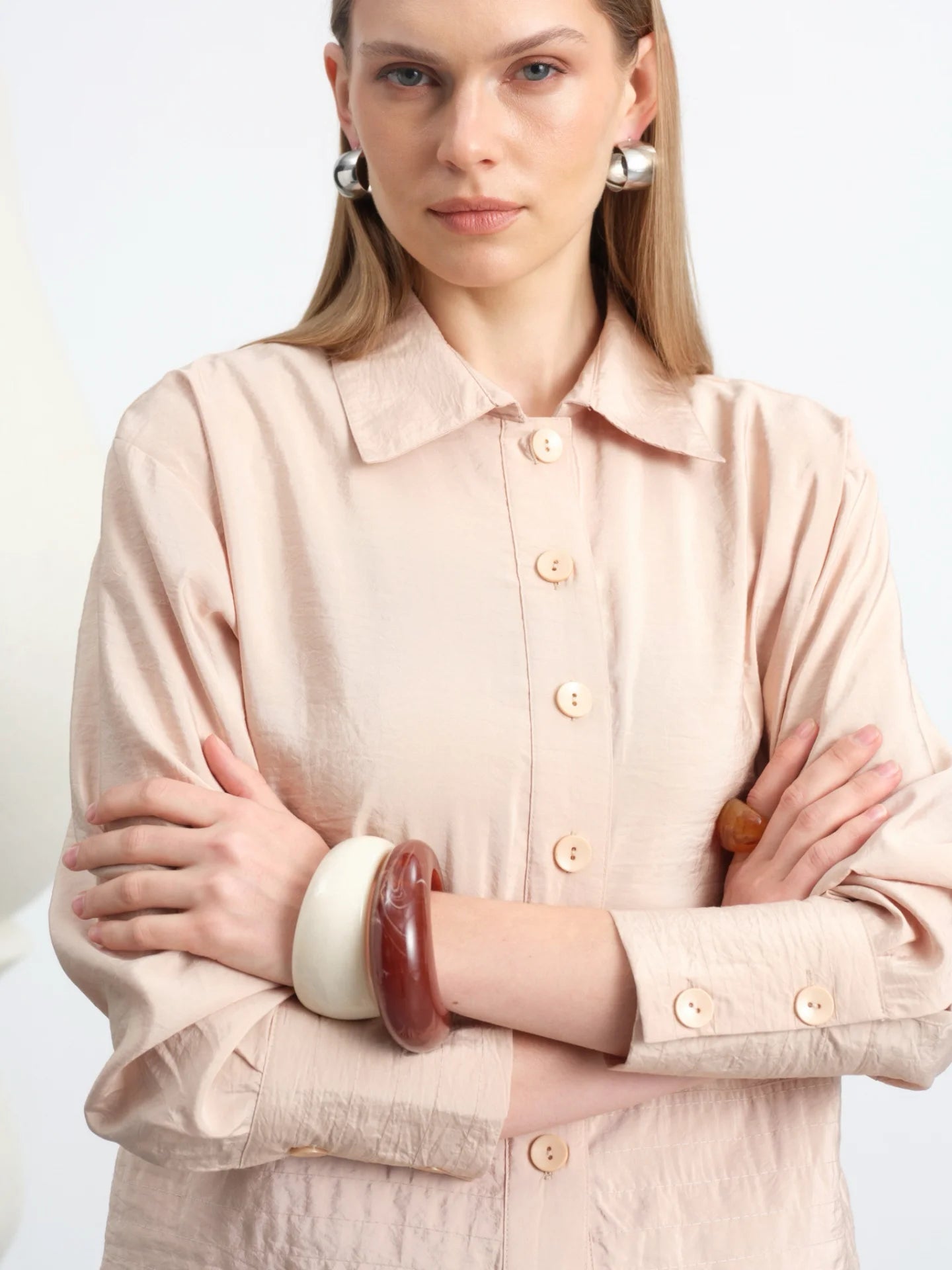Buttoned Skirt Suit